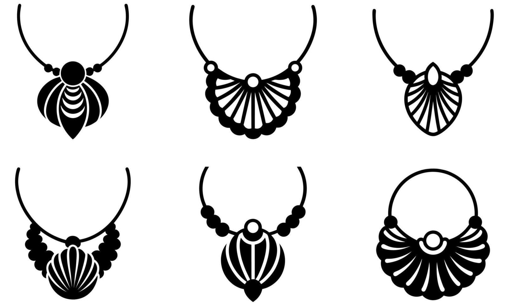 Elegant Shell Shaped Necklaces design vector