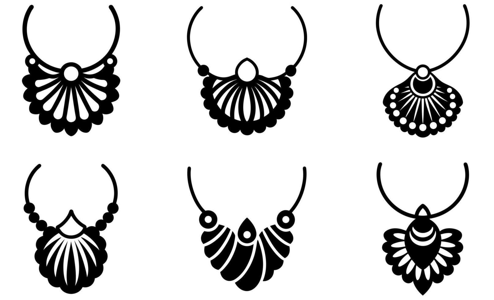 Elegant Shell Shaped Necklaces vector