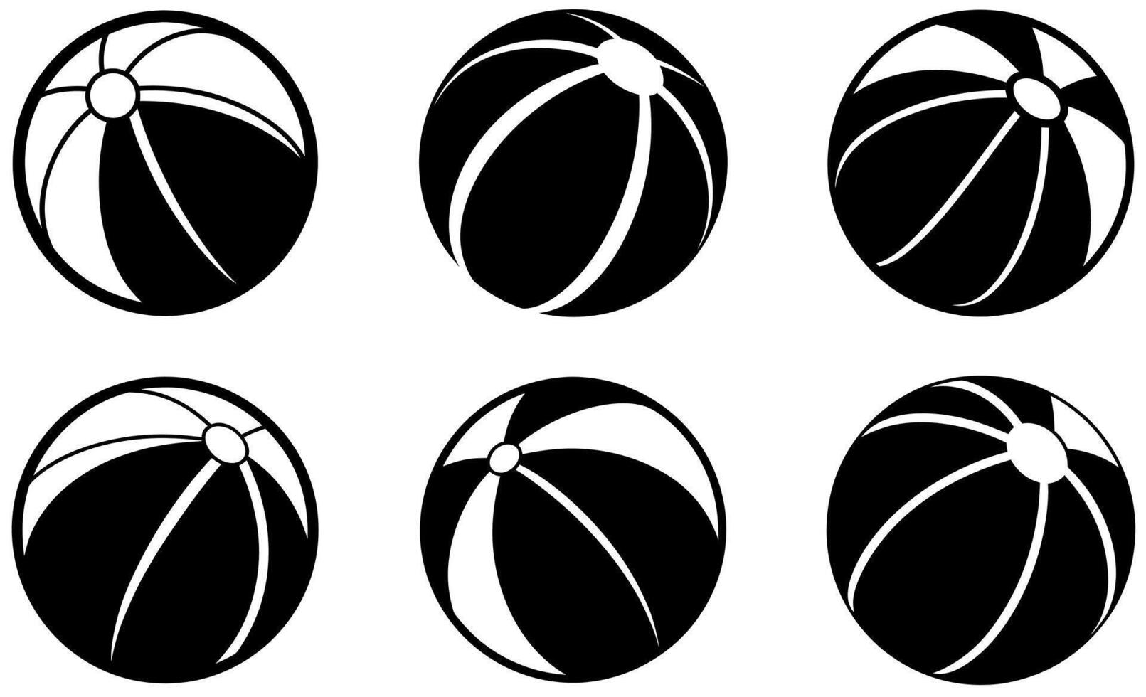 Beach Ball Icons vector