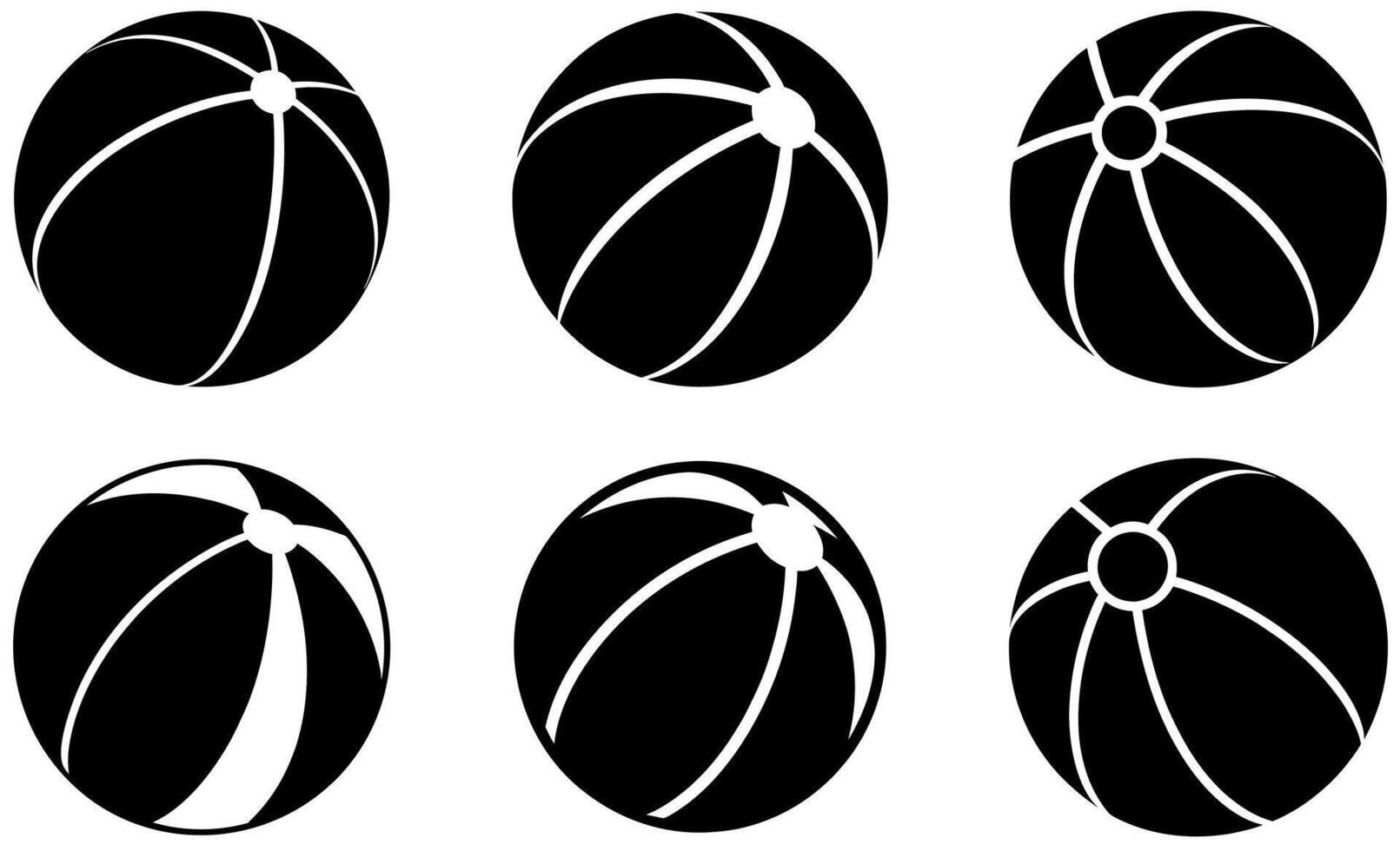 Beach Ball Icons design vector