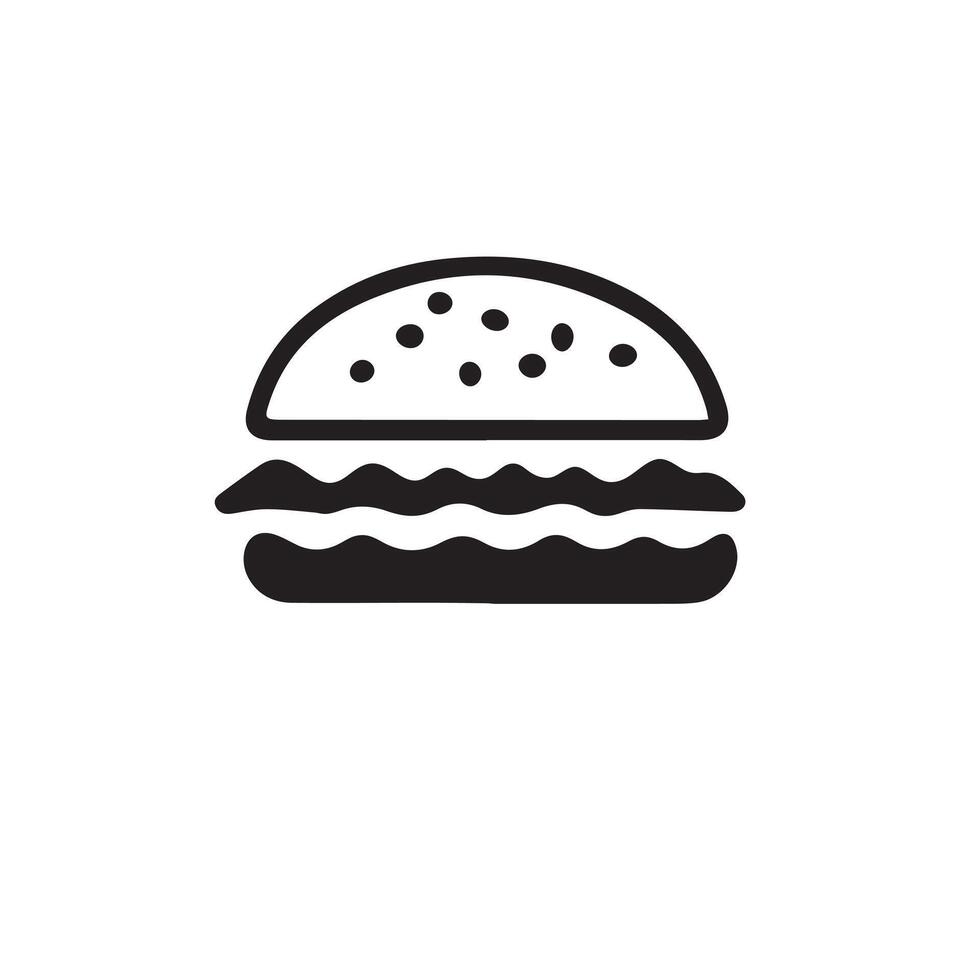 A beef burger icon silhouette on white background vector