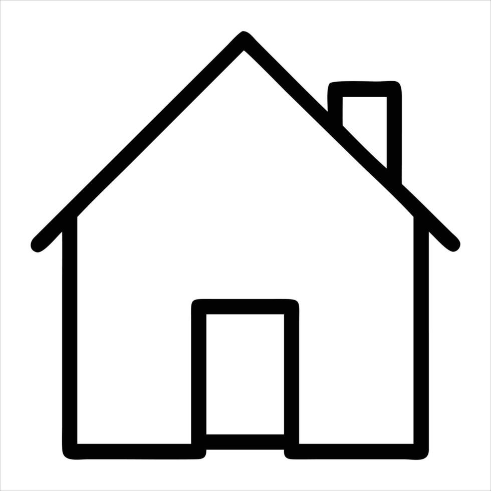 House outline icon vector