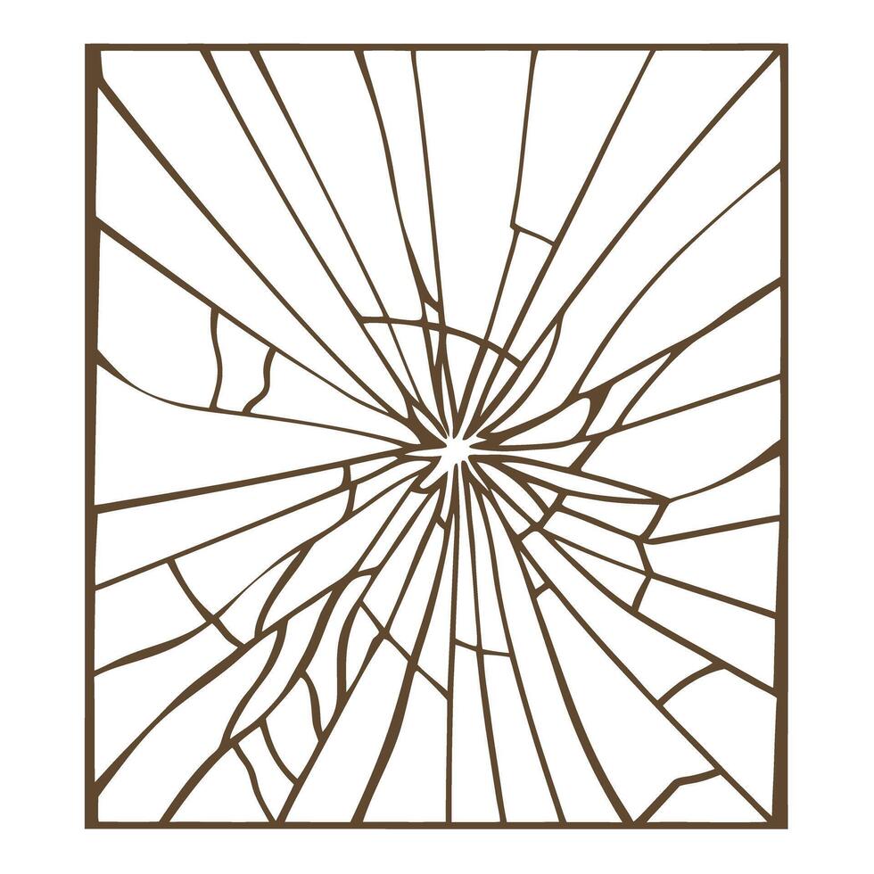 shattered glass pattern abstract cracked surface, geometric lines, broken structure design vector