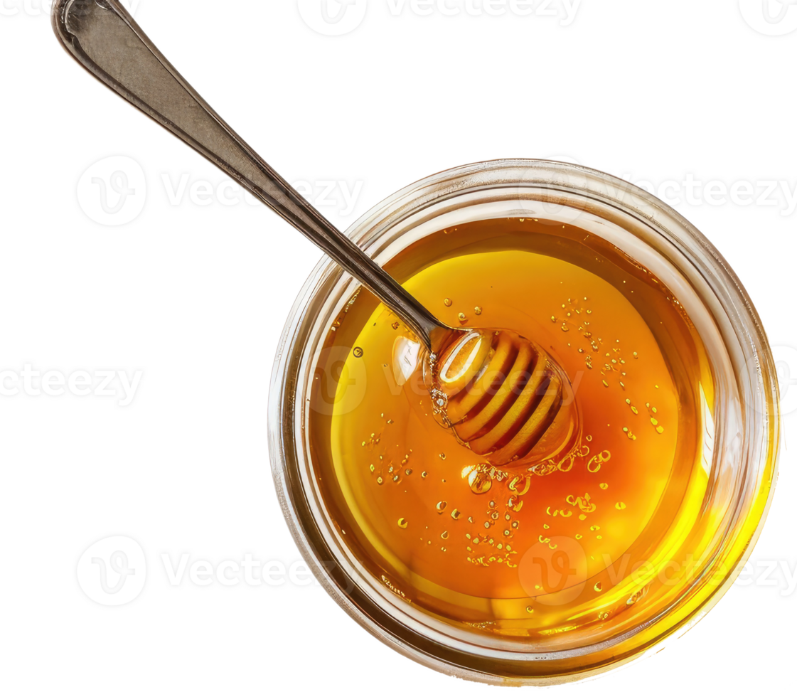 High angle view of honey dipper Isolated without background png