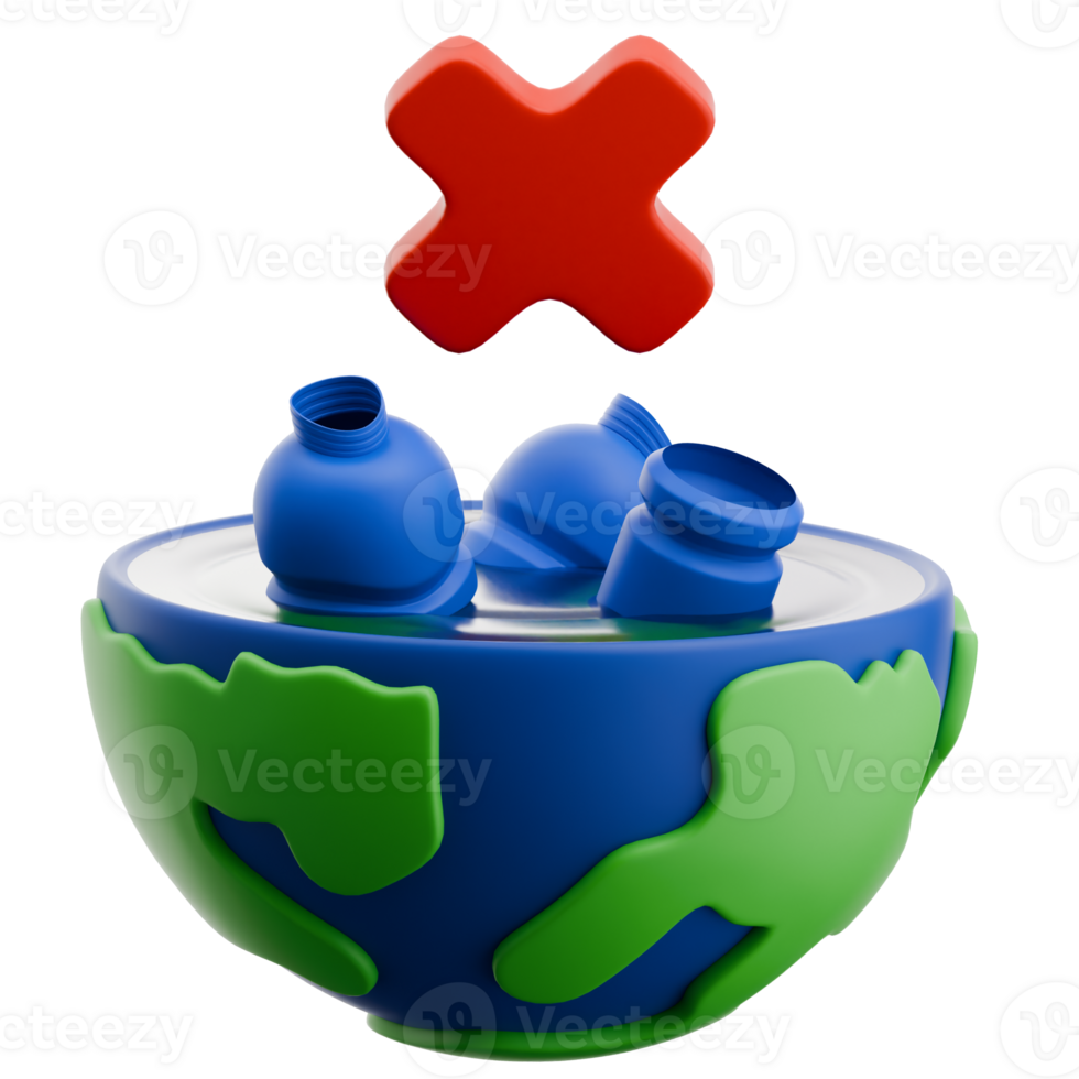 A bowl with a globe and a red x png