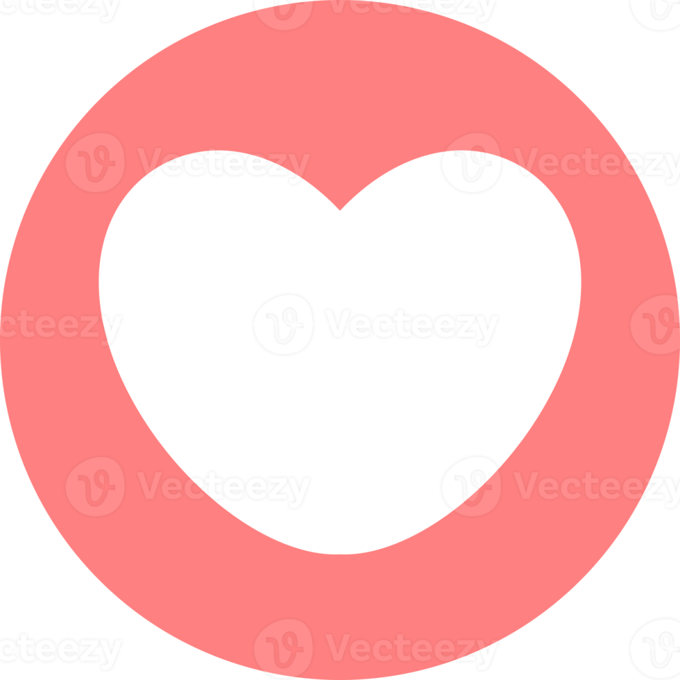 Pink circle heart icon png