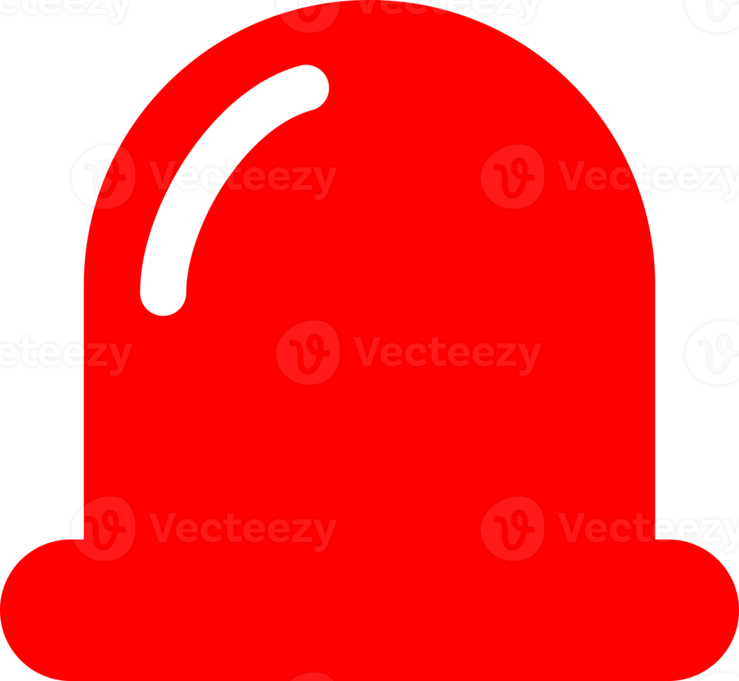 Red alarm siren emergency fighing light icon png