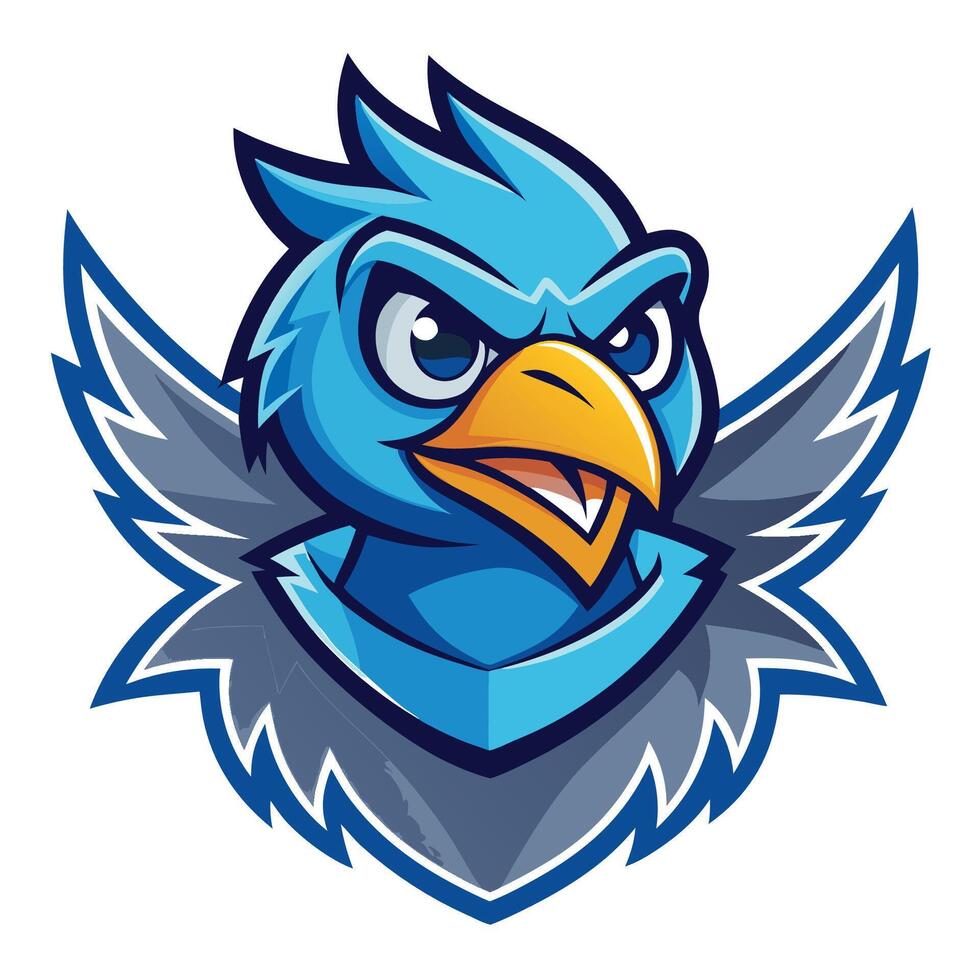 Vibrant Illustration of a Bird Mascot Adorned with Artistic Touches vector