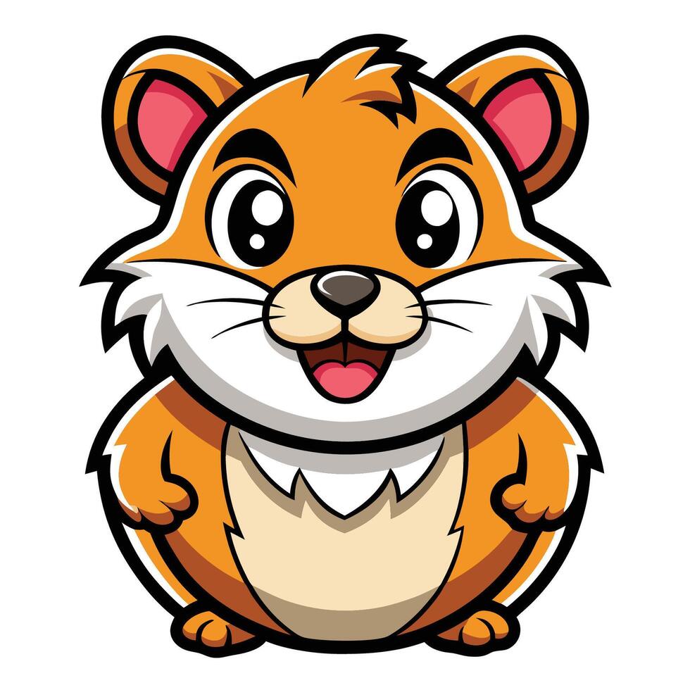 Cartoon Illustration of a Logo with a Hamsters Mascot vector
