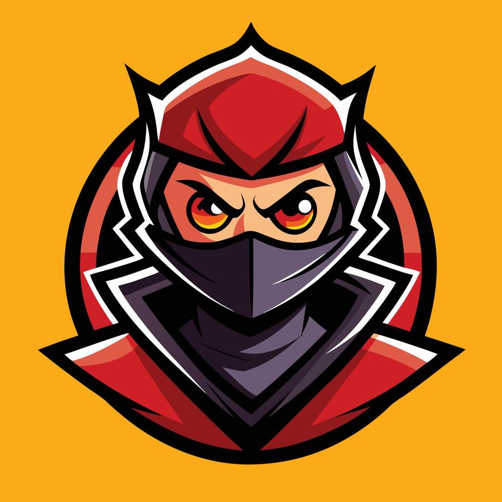 Graphic of a Cool Cartoon Ninja Mascot with a Modern Stylized Design vector