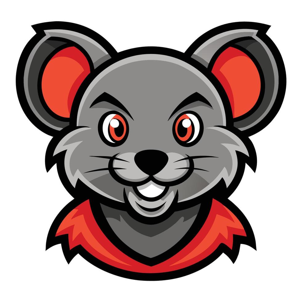 Illustration of a Simple and Mascoty Mouse Logo vector