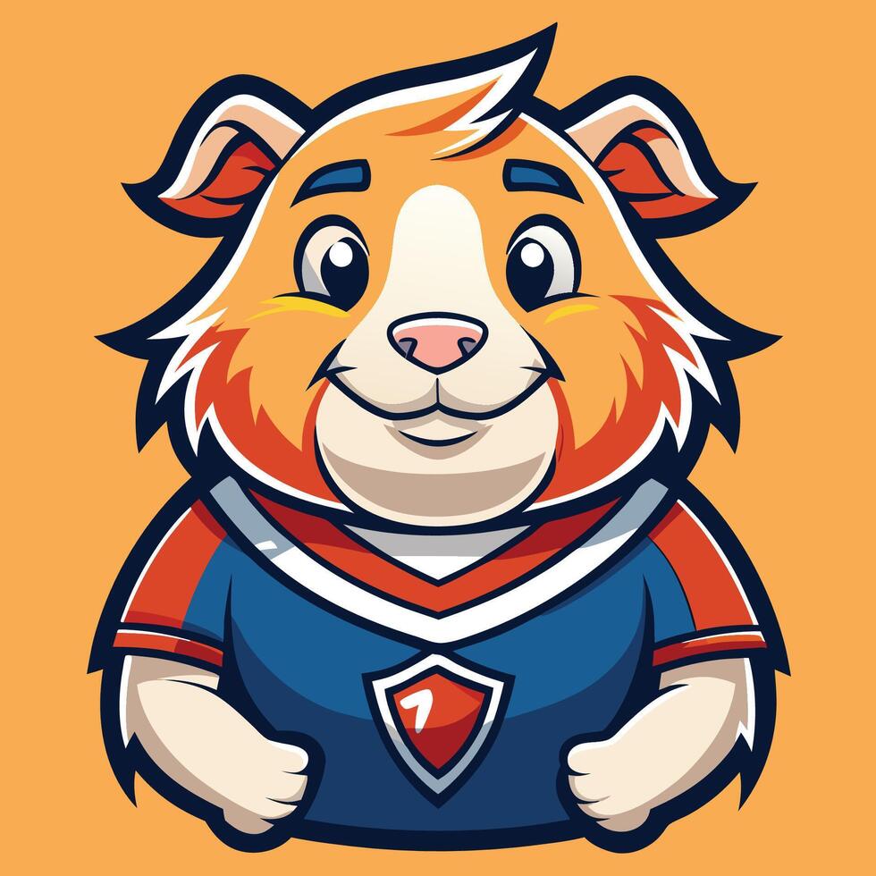 Cute and Adorable Illustration of a Guinea Pig Mascot Cartoon vector