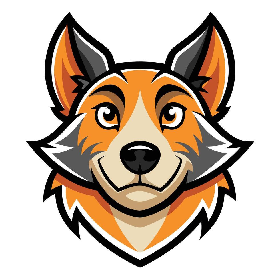 Minimalistic Logo Illustration of a Dog s Head Mascot vector