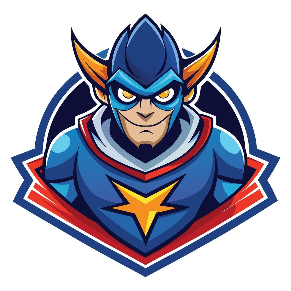 Logo Illustration of Hero Max a Cartoon Mascot Superhero vector