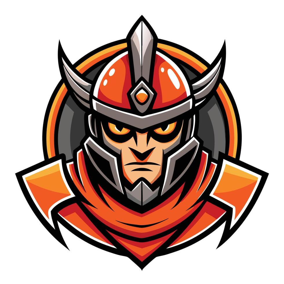 Cartoonish Illustration of a Helmet Mascot with Stylized Features vector