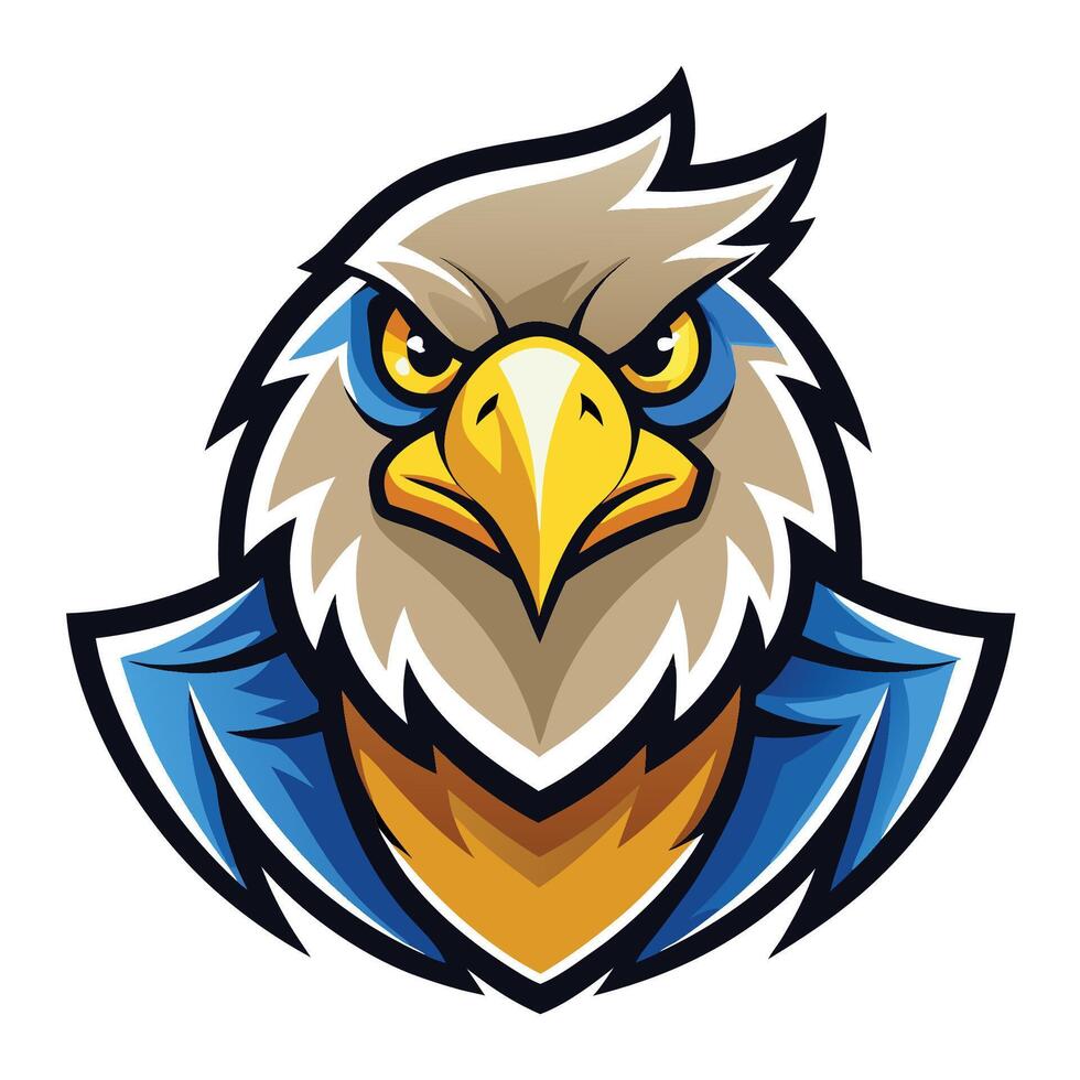Illustration of a Mighty Eagle Mascot with Cartoonish Style vector