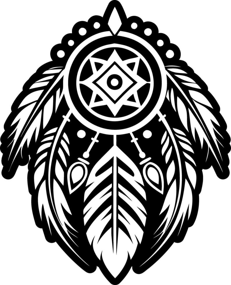 A solid style icon of feather charm tattoo vector