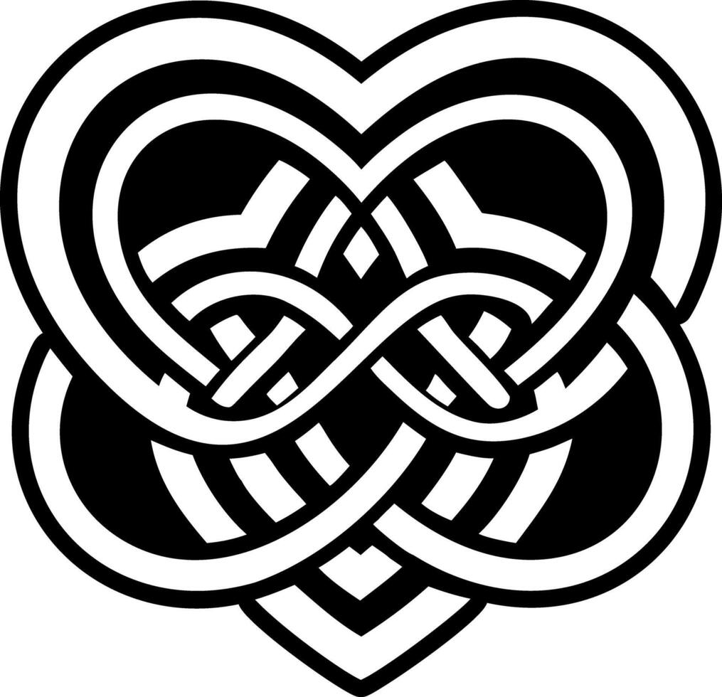 A glyph style icon of eternal knot symbol vector