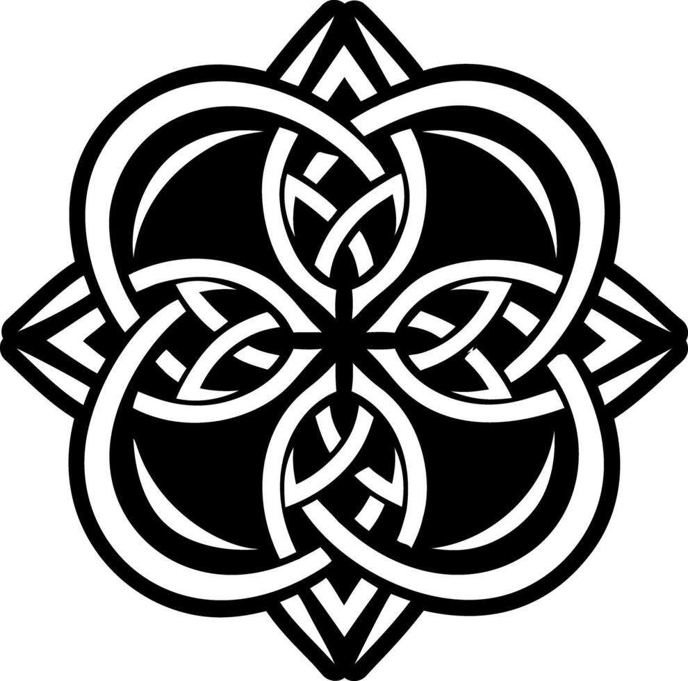 A filled style icon of interwoven pattern vector