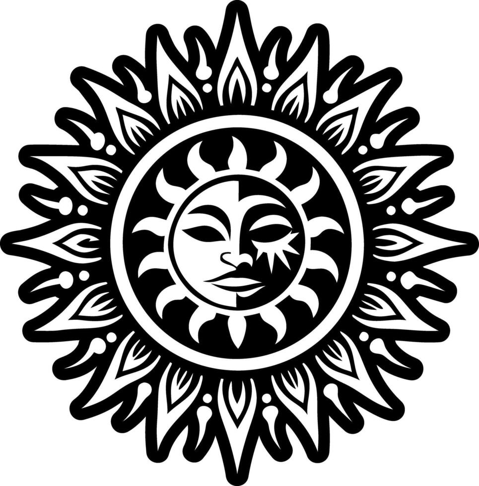 A solid style icon of solar eclipse symbol vector