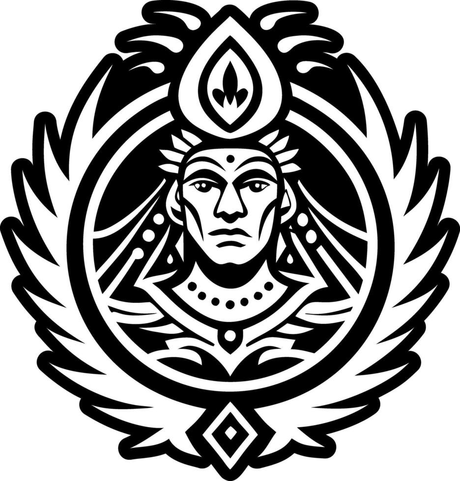 A solid style icon of river spirit tattoo vector
