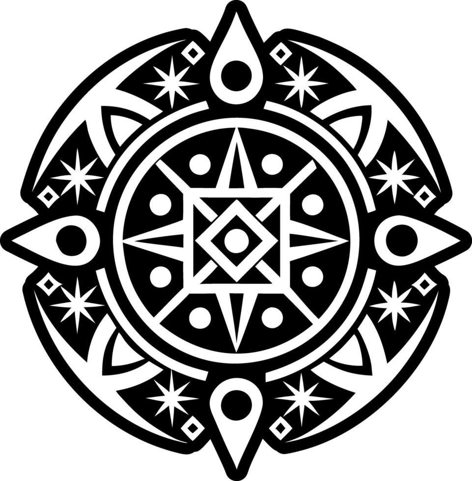 A glyph style icon celestial symbol vector