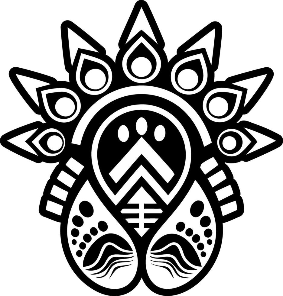 A glyph style icon of footprints tattoo vector