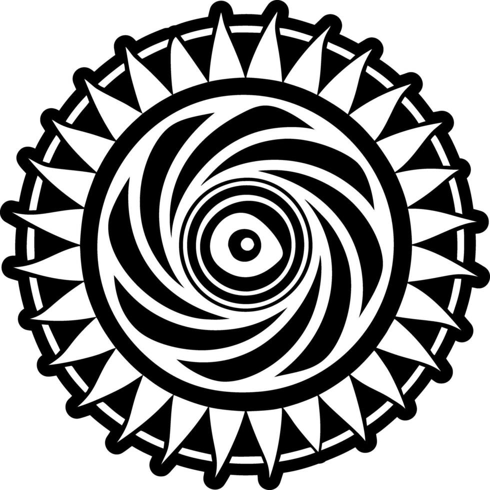 A glyph style icon spiral symbol vector