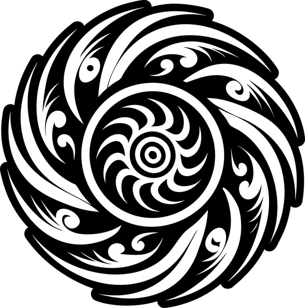 A filled style icon of wind swirl symbol vector