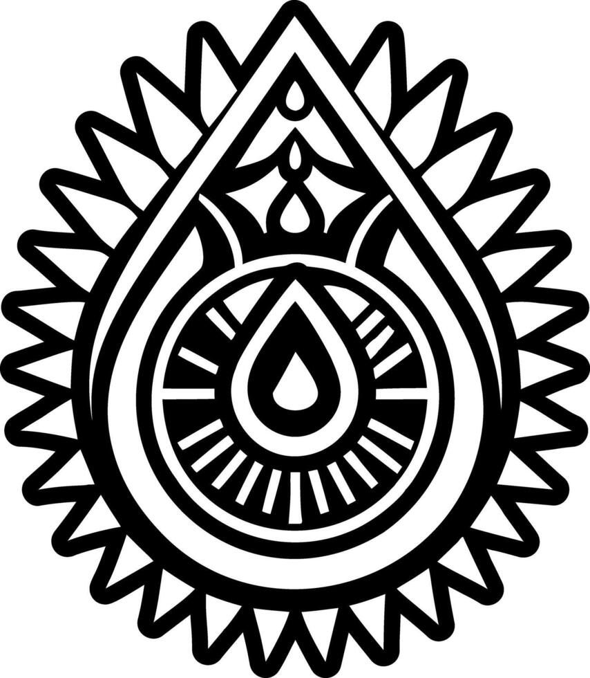 A solid style icon of rain drop symbol vector
