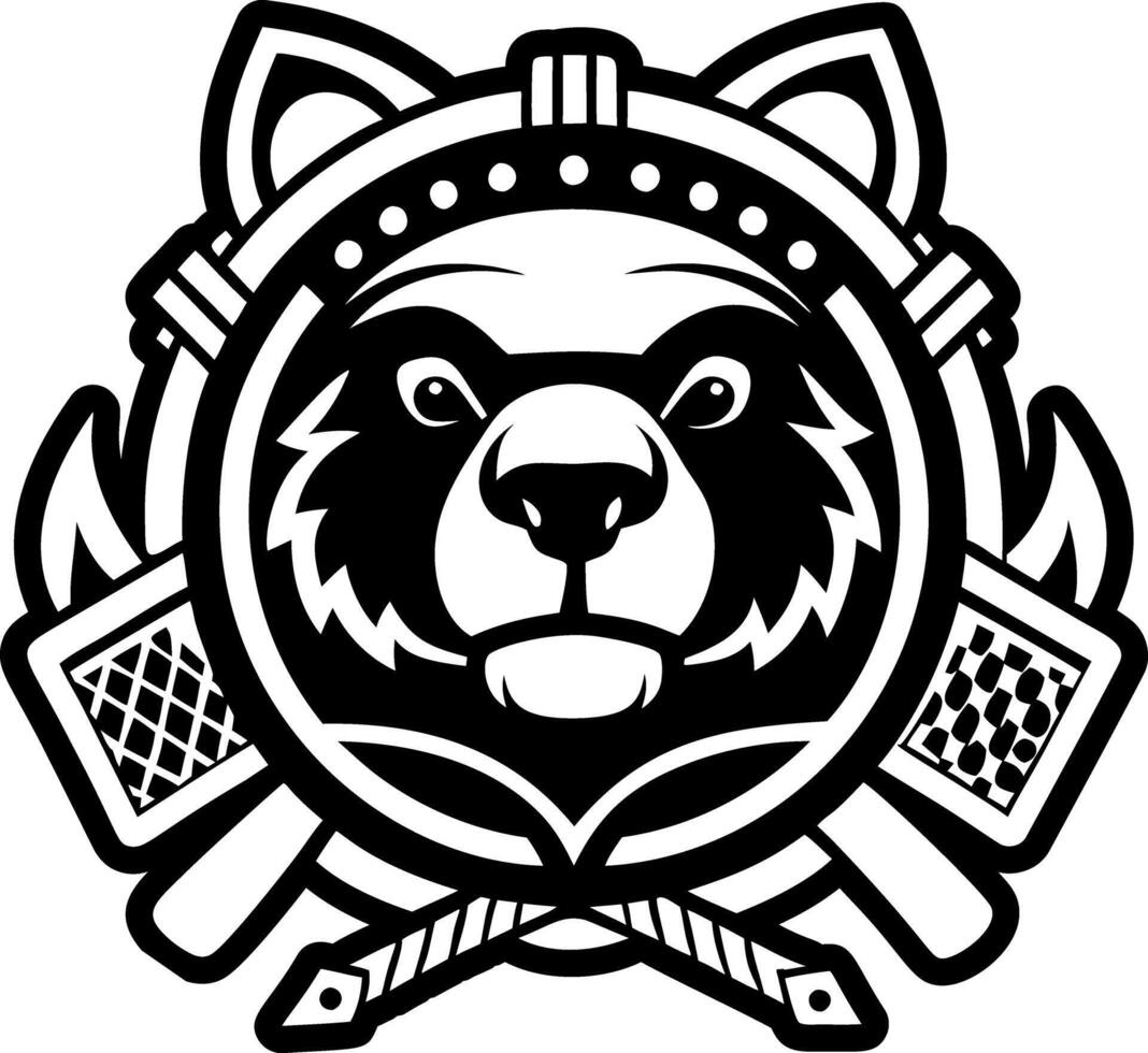 A glyph style icon of beaver symbol vector