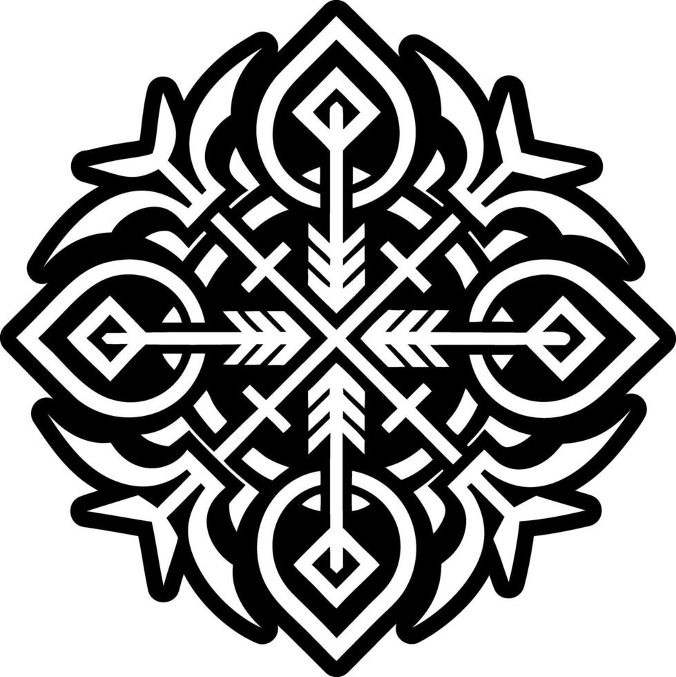 A glyph style icon of guardian sigil symbol vector