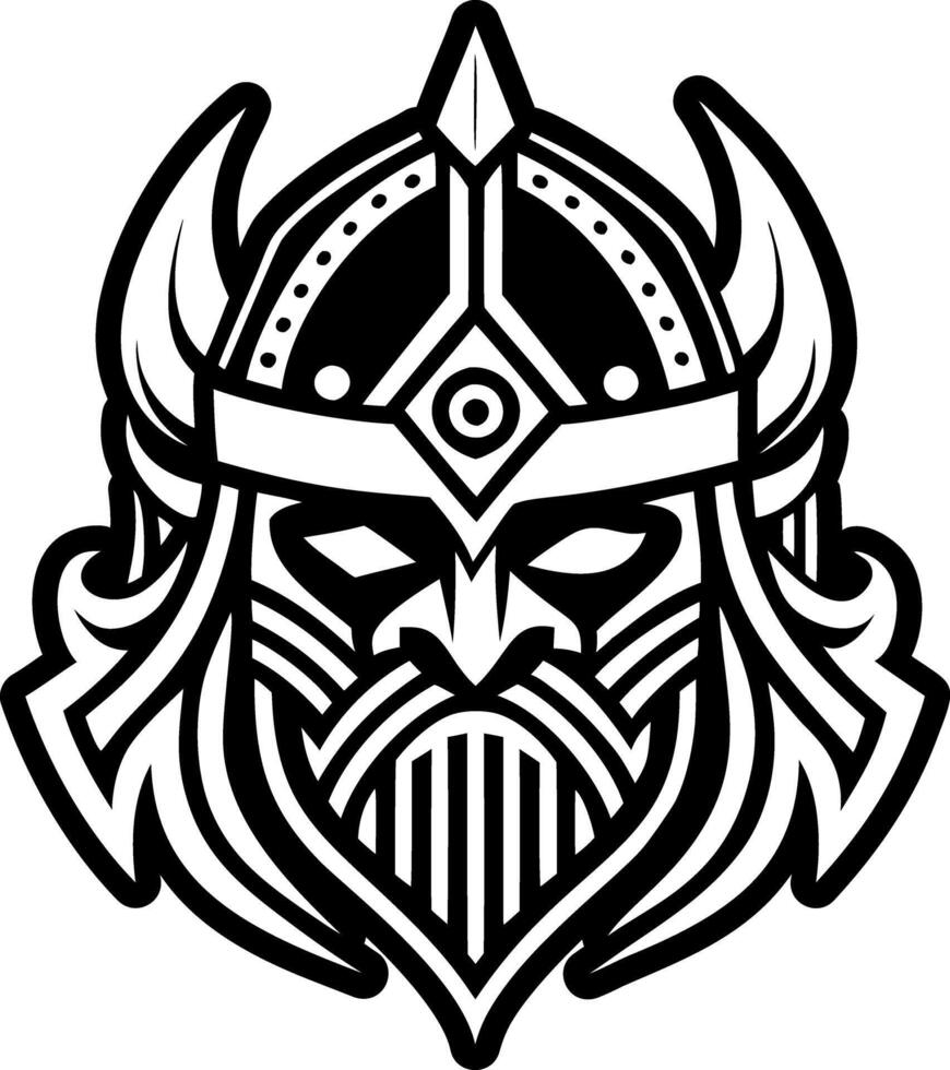 A solid style icon of warrior helmet symbol vector