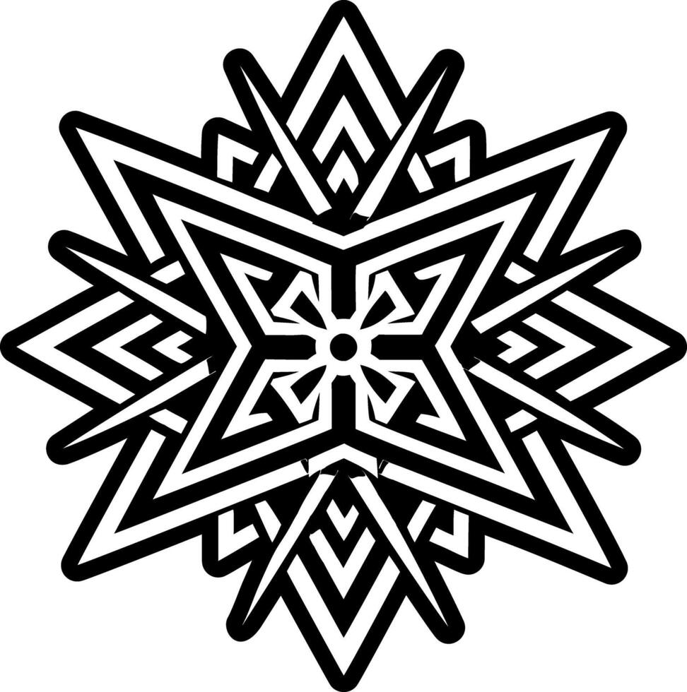 A solid style icon of zorya star symbol vector