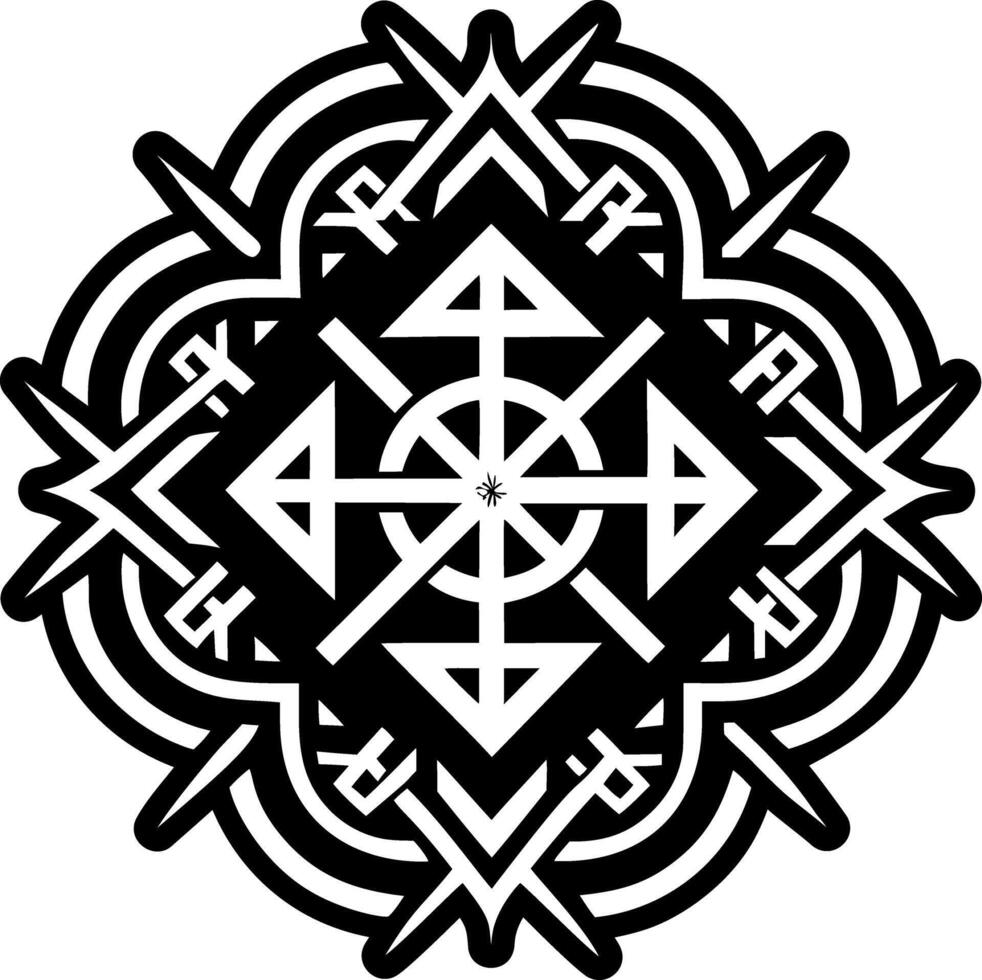 A filled style icon of fortune rune symbol vector