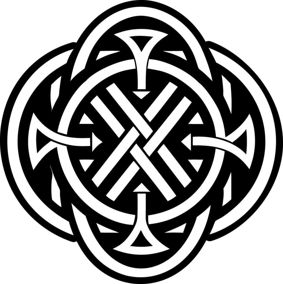 A filled style icon of prosperity rune tattoo vector