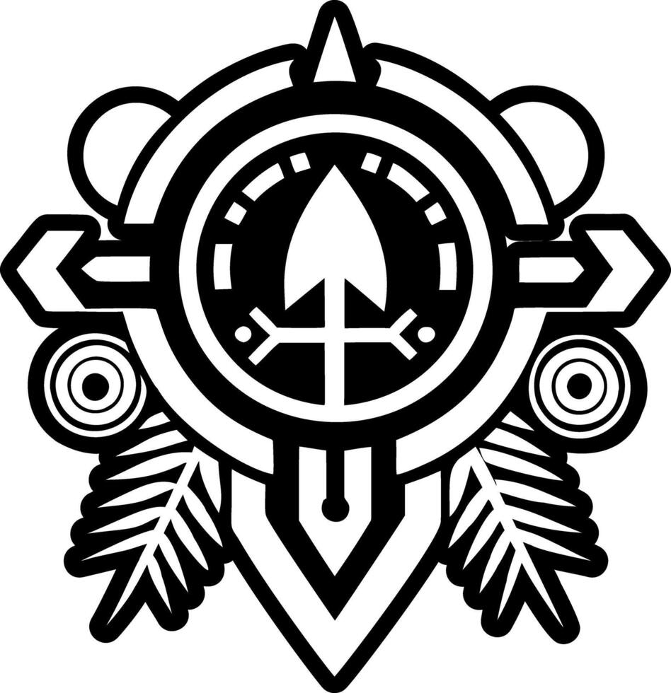 A solid style icon of cherokee journey tattoo vector