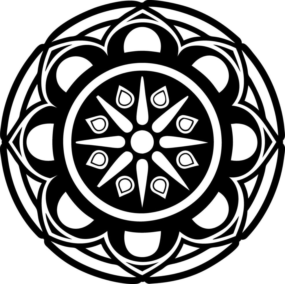 A solid style icon of geometric art symbol vector