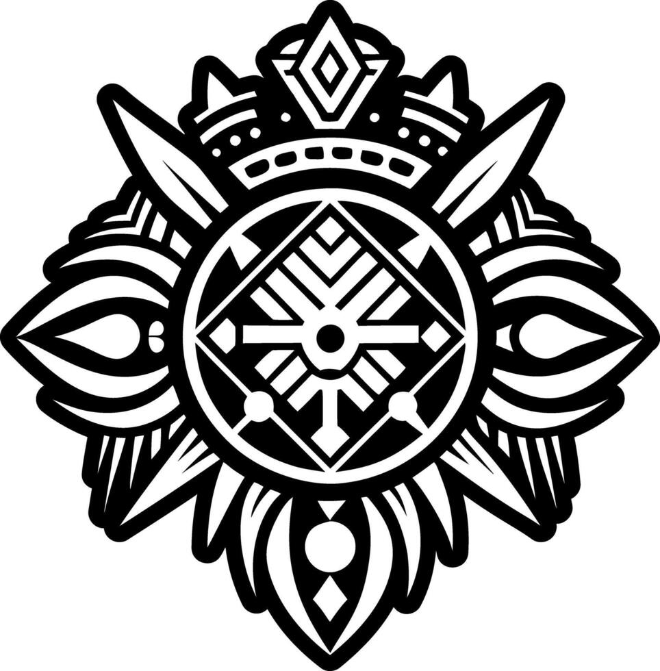 A filled style icon of government cherokee tattoo vector
