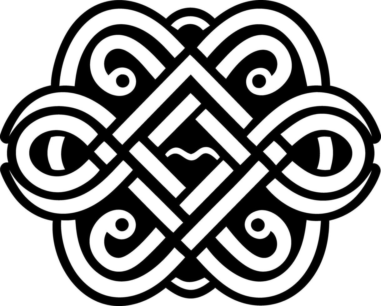 A solid style icon of river spiral tattoo vector