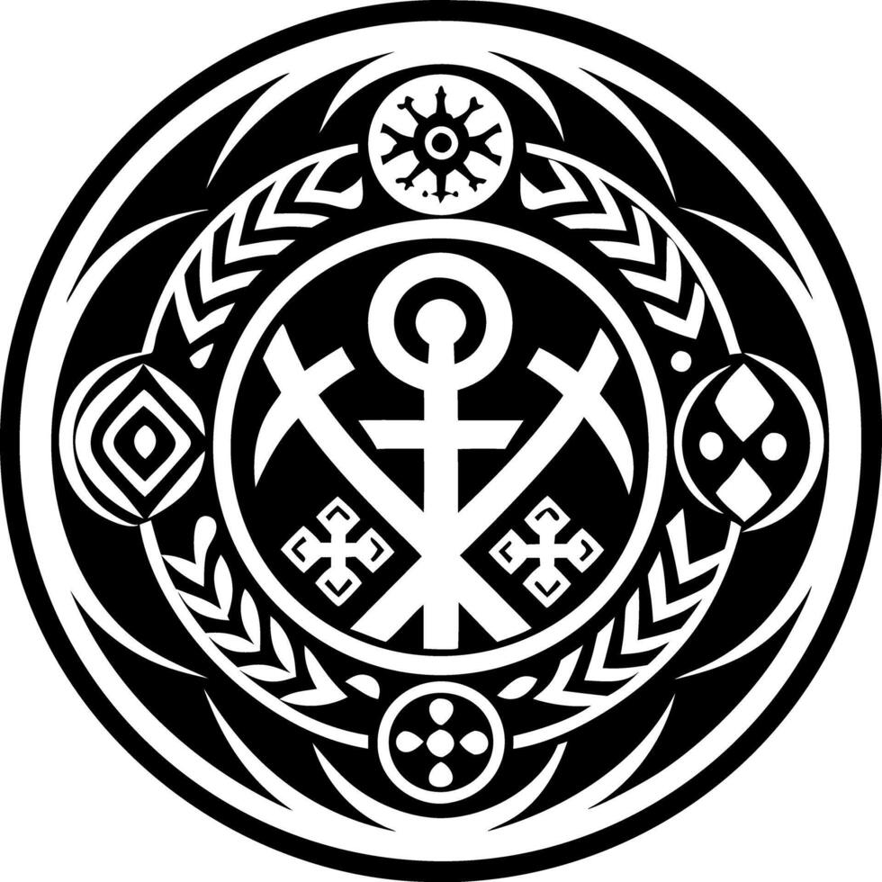 A filled style icon of sacred symbol tattoo vector