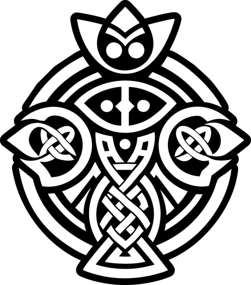 A glyph style icon of family totem symbol vector