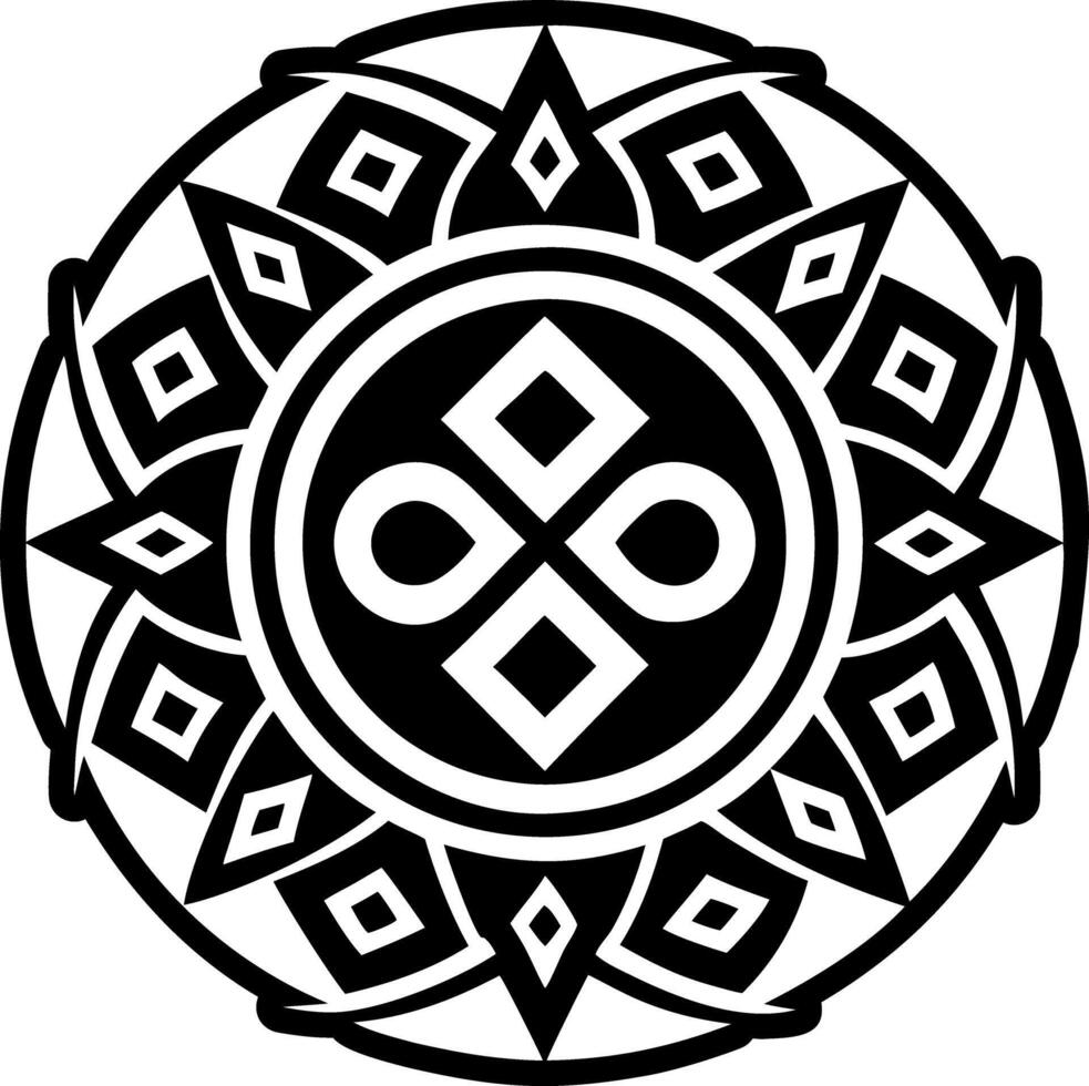 A solid style icon of cherokee infinity tattoo vector