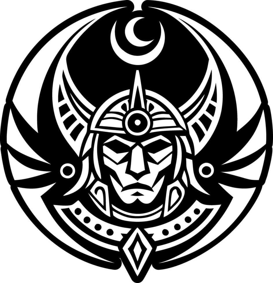 A filled style icon of cherokee god symbol vector