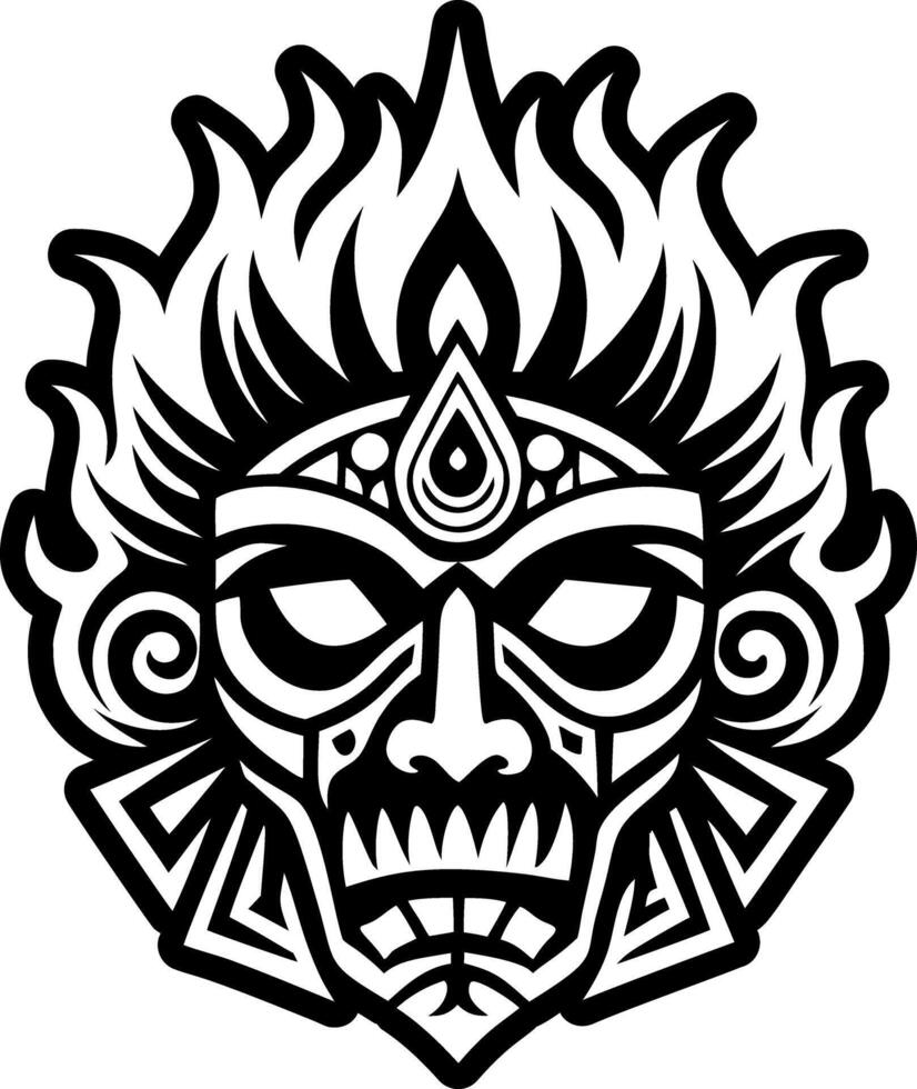 A solid style icon of slavic mask symbol vector