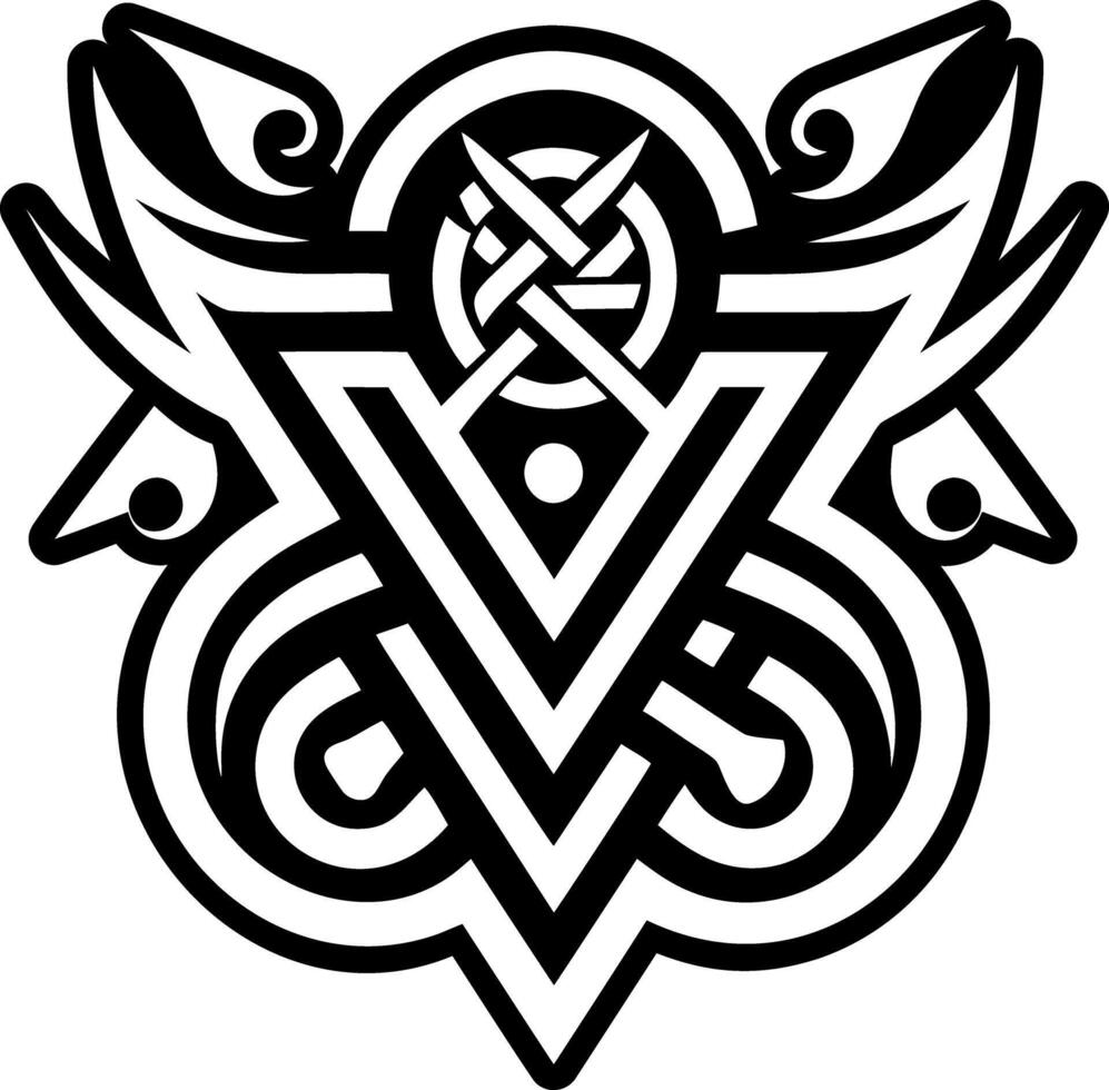 A filled style icon of slavic idol symbol vector
