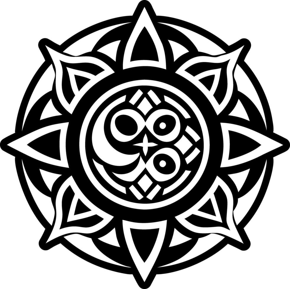 A glyph style icon of cherokee moon symbol vector