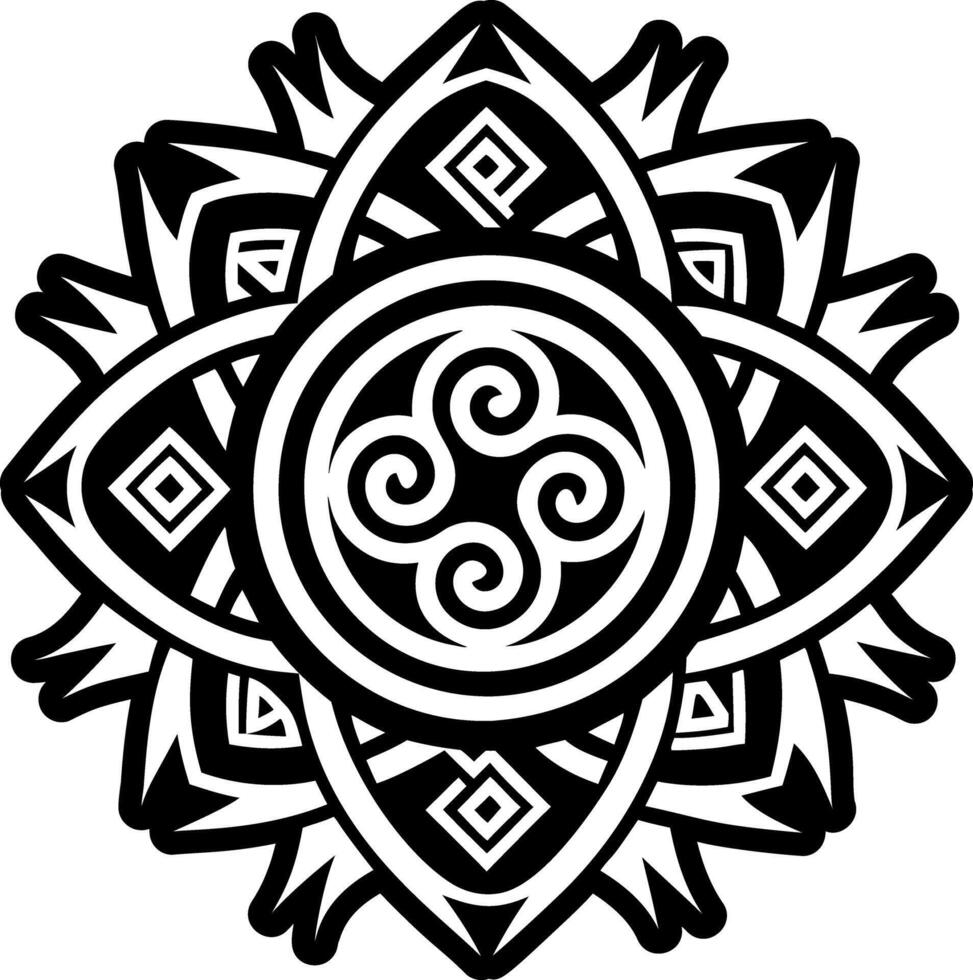 A solid style icon of slavic symbol tattoo vector