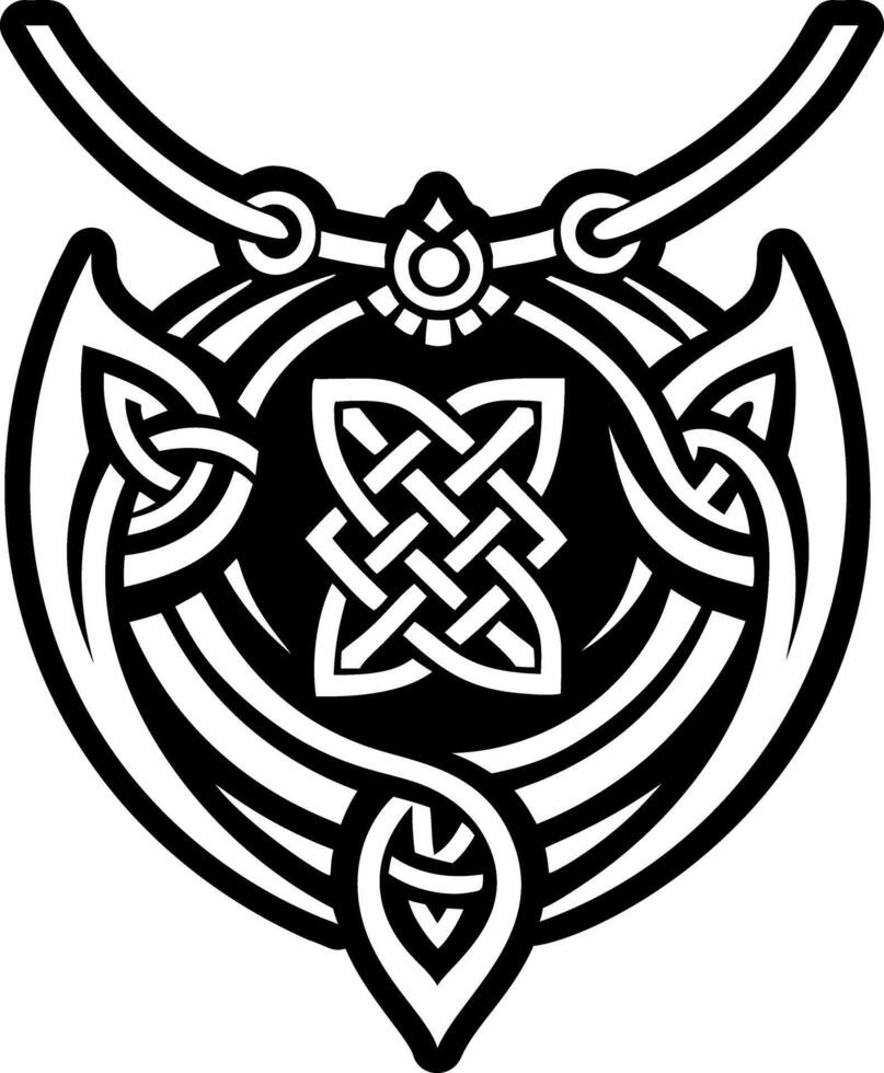 A glyph style icon of protective necklace symbol vector