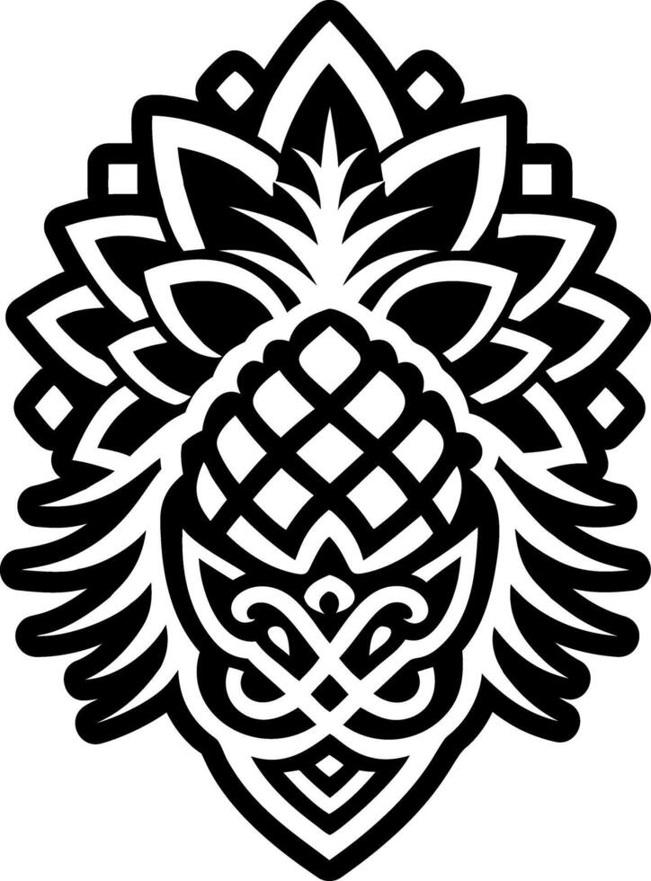 A solid style icon of pine cone tattoo vector